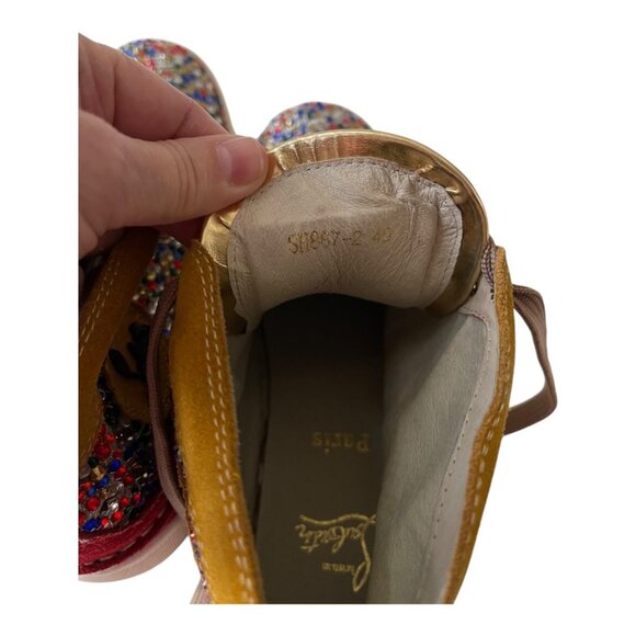 CHRISTIAN LOUBOUTIN BIP BIP WOMAN ORLATO FLAT GLITTER SNEAKERS Size: EU 40, US 9 - Picture 11 of 16